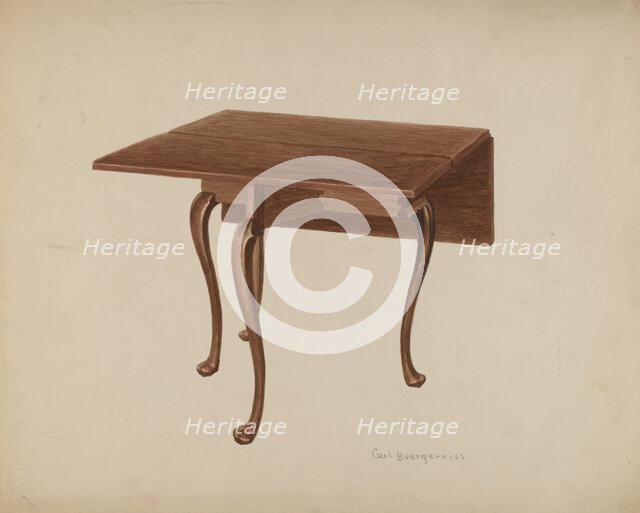 Cherry Table, c. 1936. Creator: Carl Buergerniss.