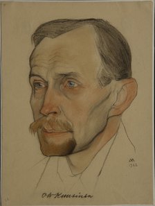 Portrait of Otto Wilhelm (Wille) Kuusinen (1881-1964), 1922. Artist: Andreev, Nikolai Andreevich (1873-1932)