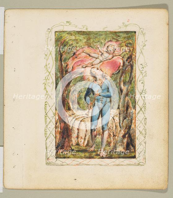 Songs of Innocence: Frontispiece, ca. 1825. Creator: William Blake.