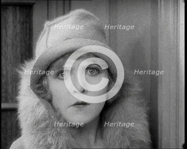 Scene from the Film 'Champagne': Close up of the Actor Betty Balfour, 1920s. Creator: British Pathe Ltd.
