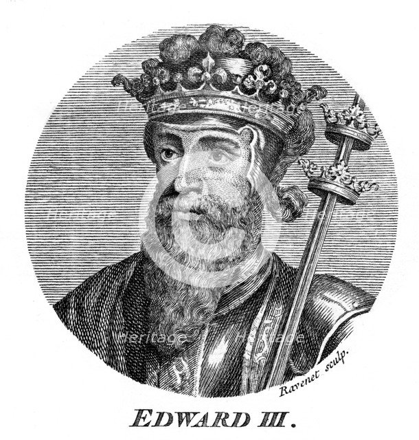 King Edward III of England, (18th century). Artist: Ravenet