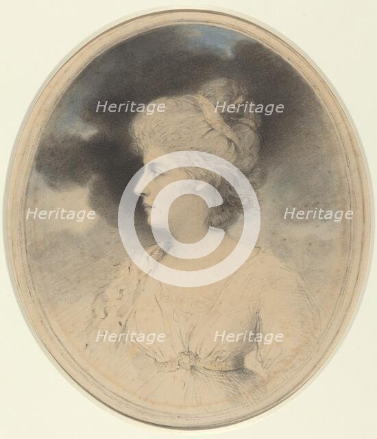 Portrait of a Woman in Profile, 1791. Creator: John Downman.