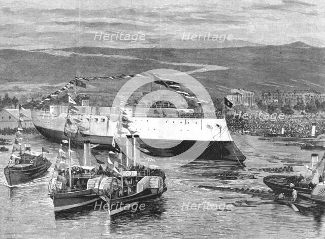 ''The Launch of the Cruiser "La Vizcaya" at the Anglo-Spanish Shipyards, Bilbao', 1891. Creator: Unknown.