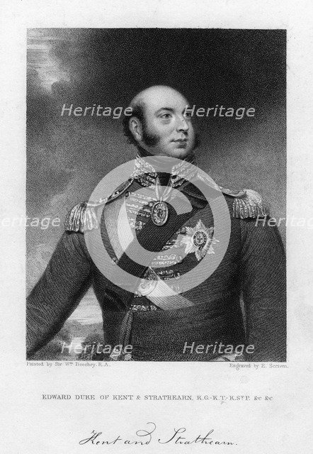 Prince Edward Augustus (1767-1820), Duke of Kent and Strathearn, 19th century.Artist: E Scriven