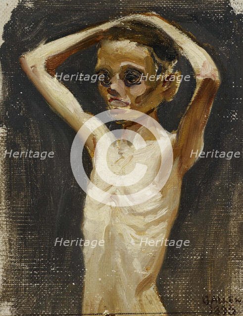 Girl from the Jaskala Croft, 1895. Creator: Akseli Gallen-Kallela.