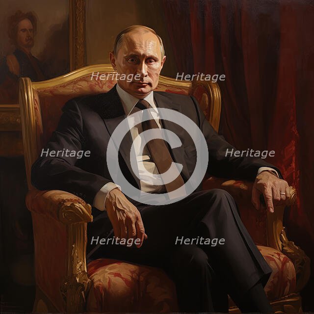 AI IMAGE - Portrait of President Vladimir Putin, 2023.  Creator: Heritage Images.