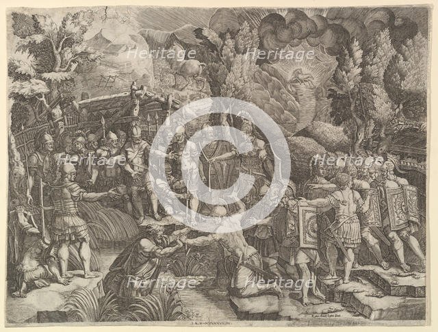 Sinon Deceiving the Trojans, mid-1540's. Creator: Giorgio Ghisi.