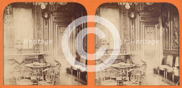 Salon Sculpte, (Chateau de St. Cloud), 1860s. Creator: A. Hanriot.