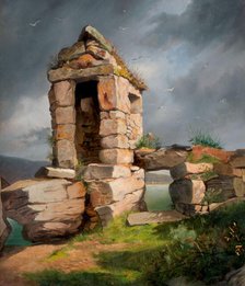 Ruins, St Michael's Mount, Cornwall, 1858. Creator: Benjamin Johnson.