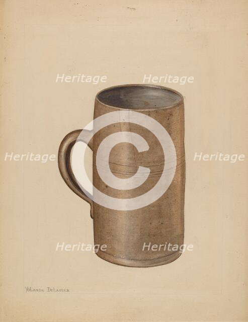 Mug, c. 1936. Creator: Yolande Delasser.