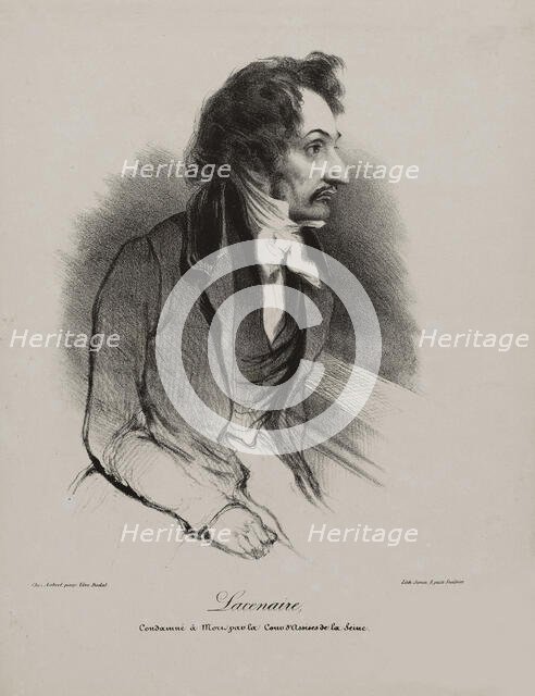 Portrait of Pierre-François Lacenaire, 1835. Creator: Anonymous.