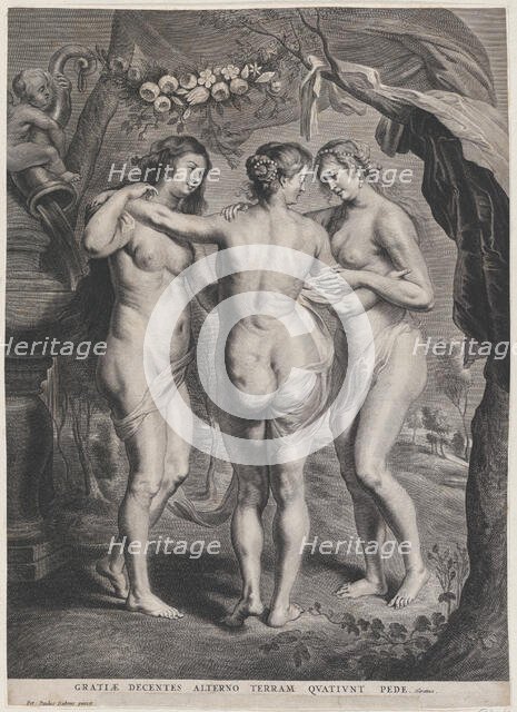 The Three Graces, ca. 1630-74. Creator: Pieter de Jode II.