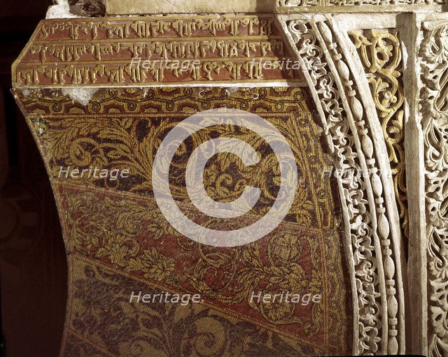 Detail of the decoration of the mihrab of the Mosque of Cordoba.