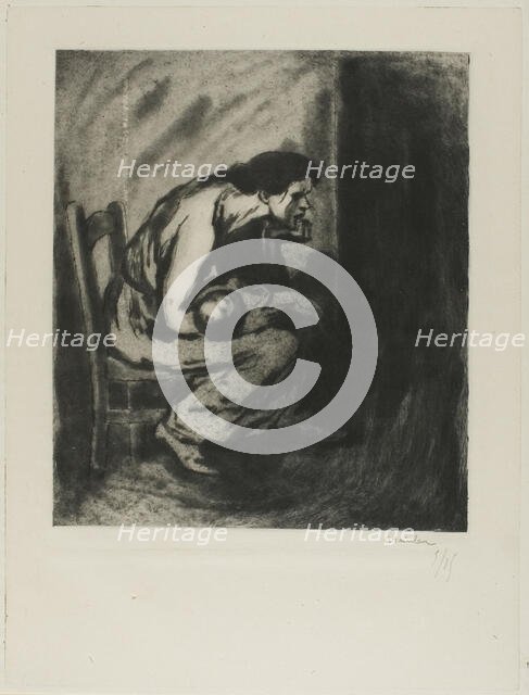 The Sick Child, 1902. Creator: Theophile Alexandre Steinlen.