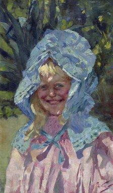 Girl in sunbonnet, c1897. Creator: Girolamo Pieri Nerli.