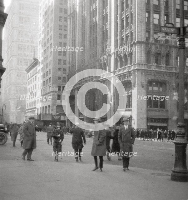 Lower Broadway, New York City, USA, 20th century. Artist: J Dearden Holmes