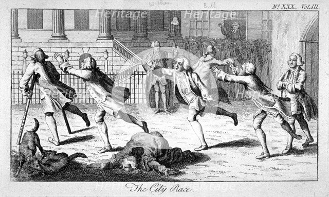 'The City Race', 1771. Artist: Anon
