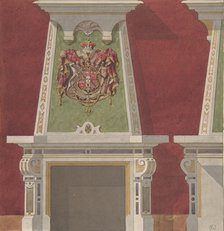 Design for Chimney Piece, Château du Duc de Meternick, Johannisburg, second half 19th century. Creators: Jules-Edmond-Charles Lachaise, Eugène-Pierre Gourdet.