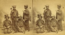 Studio portait of young chimney sweeps, (1868-1900?). Creator: O. Pierre Havens.