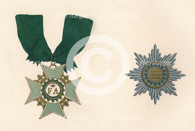 'The Saxon Order of the Crown', c19th century. Artist: Unknown.