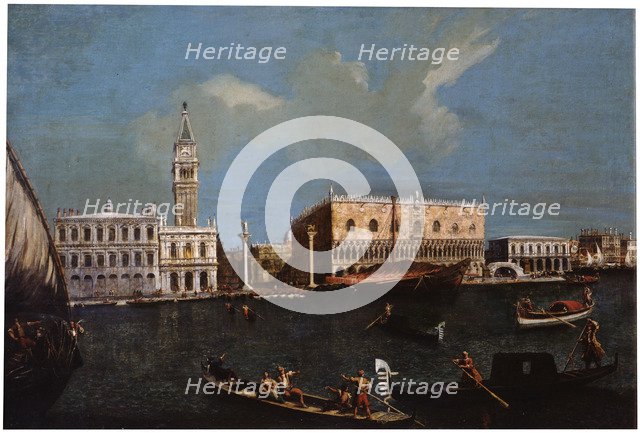 Grand Canal, Piazzetta and Doge's Palace in Venice', 18th century. Creator: Canaletto, (Circle)  .