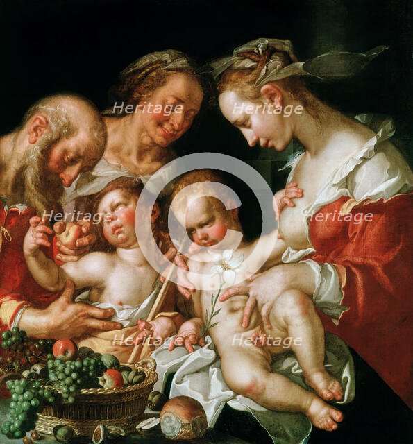The Holy Family with John the Baptist, ca. 1600. Creator: Wtewael, Joachim (1566-1638).