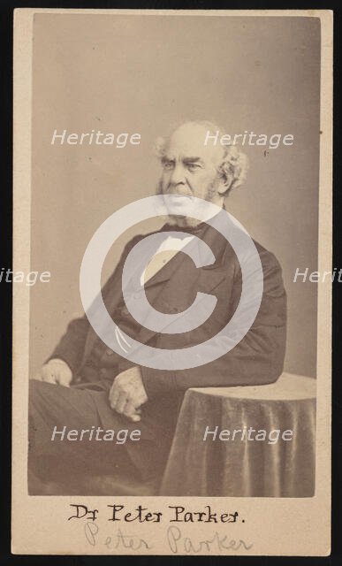 Portrait of Peter Parker (1804-1888), 1869. Creator: Augustus Marshall.
