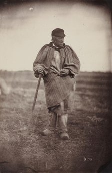Man with Walking Stick, late 1870's. Creator: Auguste Giraudon's Artist (French).