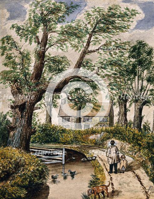 The cottage in which Edward Jenner first tried vaccination, 1865. Creator: F. Pick.