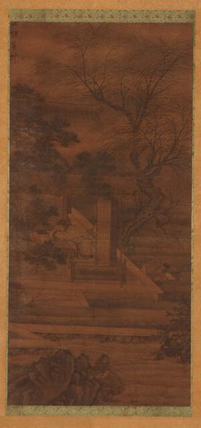 A Poet dreaming in his riverside pavilion, Ming or Qing dynasty, 17th century. Creator: Unknown.