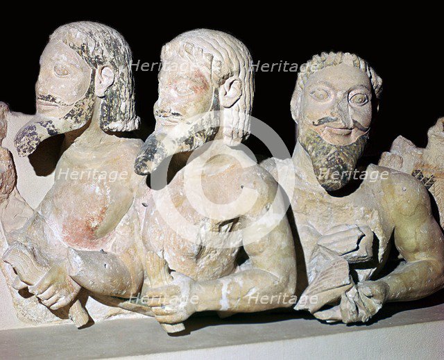 Depiction of Typhon from the pediment of an early temple. Artist: Unknown