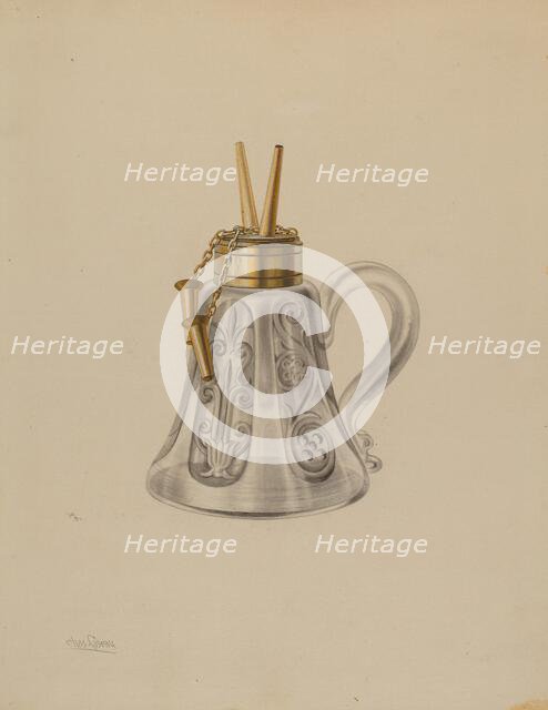 Lamp, 1935/1942. Creator: Charles Caseau.