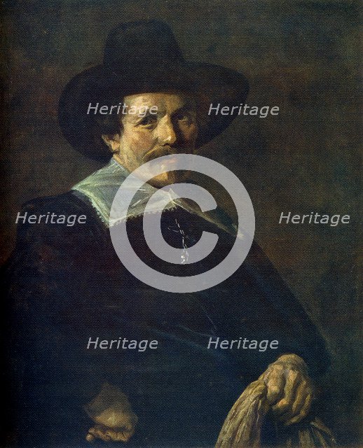 'Portrait of a Man holding Gloves', c1645, (1912).Artist: Frans Hals