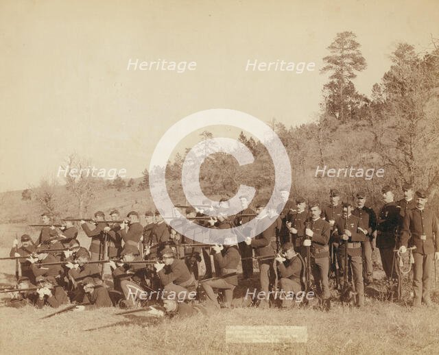 Company "C," 3rd US Infantry near Fort Meade, So Dak, 1890. Creator: John C. H. Grabill.