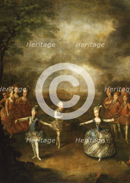 Fête Organized to Celebrate the Marriage of the Emperor Joseph II to Princess Marie-Josèphe of Bavar Artist: Weikert, Georg (1743/45-1799)