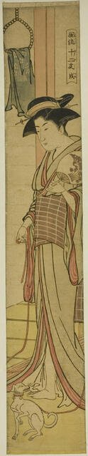 Dog (Inu), from the series "Fashionable Twelve Signs of the Zodiac (Furyu juni shi)", c. 1782. Creator: Torii Kiyonaga.