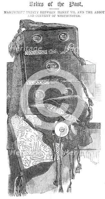 Manuscript treaty between Henry VII. and the Abbot and Convent of Westminster, 1860. Creator: Unknown.