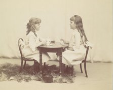 Frances and Ethel de Forest, daughters of Robert de Forest, ca. 1890. Creator: George Collins Cox.