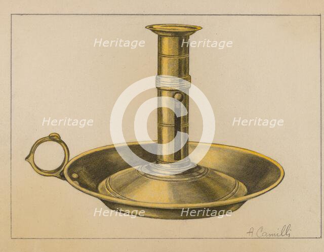 Candlestick, c. 1937. Creator: Albert Camilli.