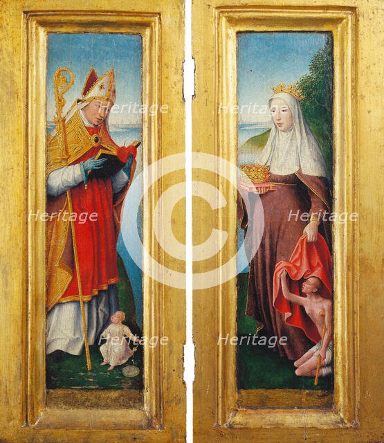 St Augustine and St Elizabeth, c1510. Creator: Dutch or Lower-Rhenish Master.