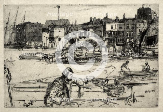 Black Lion Wharf, 1859. Creator: James McNeill Whistler (American, 1834-1903).