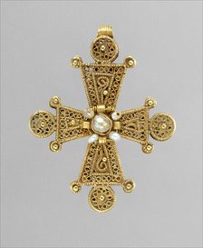 Cross with Pearls, Byzantine, 1200-1400. Creator: Unknown.
