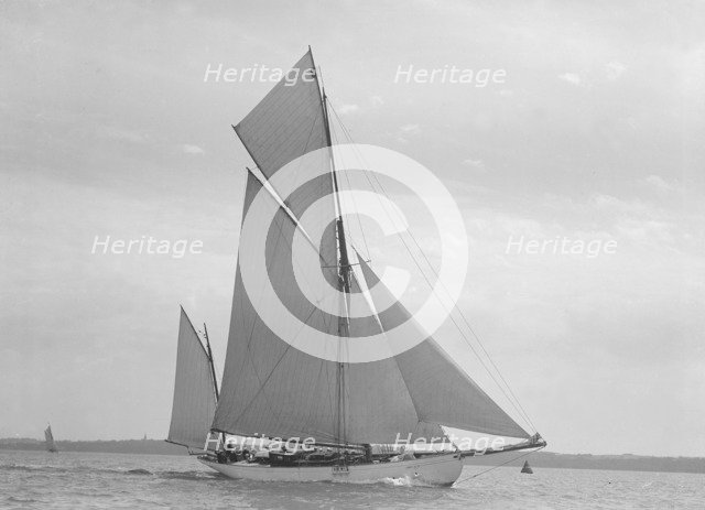 The yawl 'Aglaia', 1911. Creator: Kirk & Sons of Cowes.