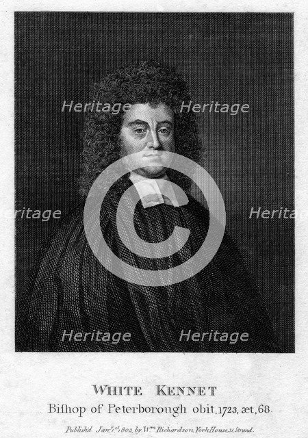 White Kennet (1660-1728), historian and Bishop of Peterborough, 1803. Artist: Unknown