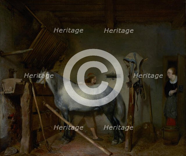 Horse Stable, about 1654. Creator: Gerard Terborch II.