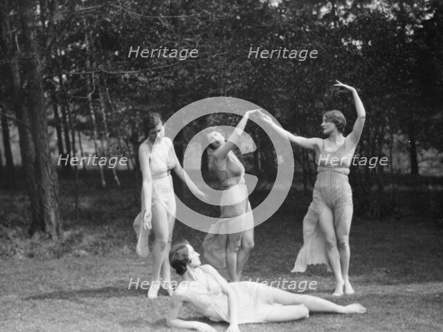 Elizabeth Duncan dancers and children, 1929 Creator: Arnold Genthe.
