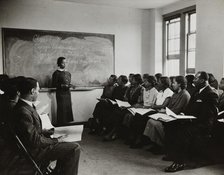 Harlem YMCA Music and Music History Class conducted by instructors from the Federal..., 1935 - 1943. Creator: Unknown.