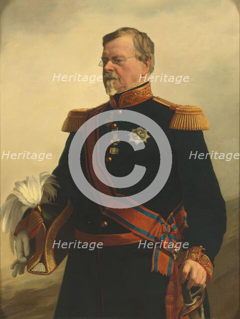 Bernhard (1792-1862), hertog van Saksen-Weimar. Generaal in Nederlandse dienst, 1840-1862. Creator: Jacob Spoel.