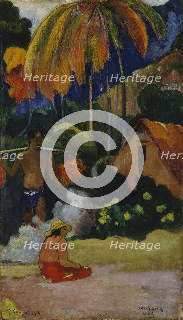 Mahana Maà (Landscape in Tahiti). Artist: Gauguin, Paul Eugéne Henri (1848-1903)
