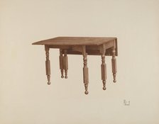 Gateleg Table, c. 1942. Creator: Peter C. Ustinoff.